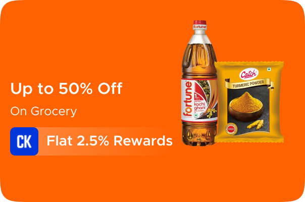 Amazon: Up to 50% off on Grocery + Flat 2.5% Rewards
